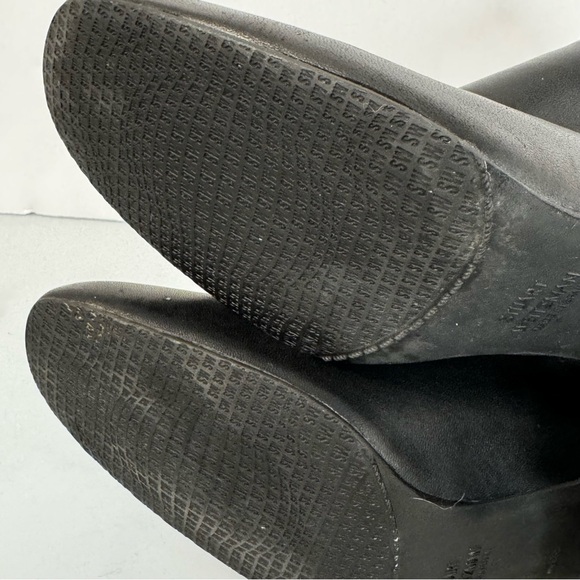 Stuart Weitzman Bacari Bootie BLOCK HEEL BLACK LEATHER 1OM INSTYLE - Picture 12 of 13